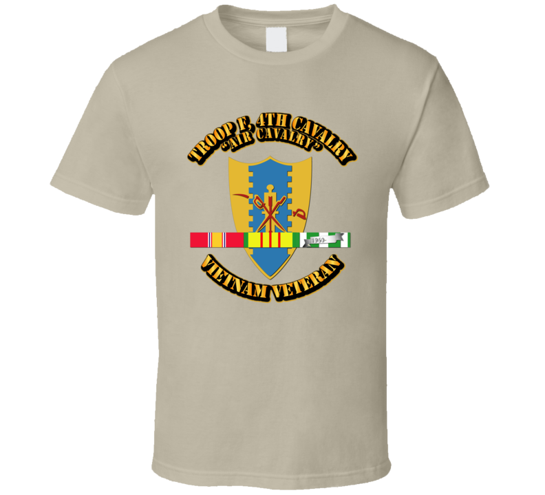 Troop F,  4th Cavalry W Svc Ribbons - T-shirt