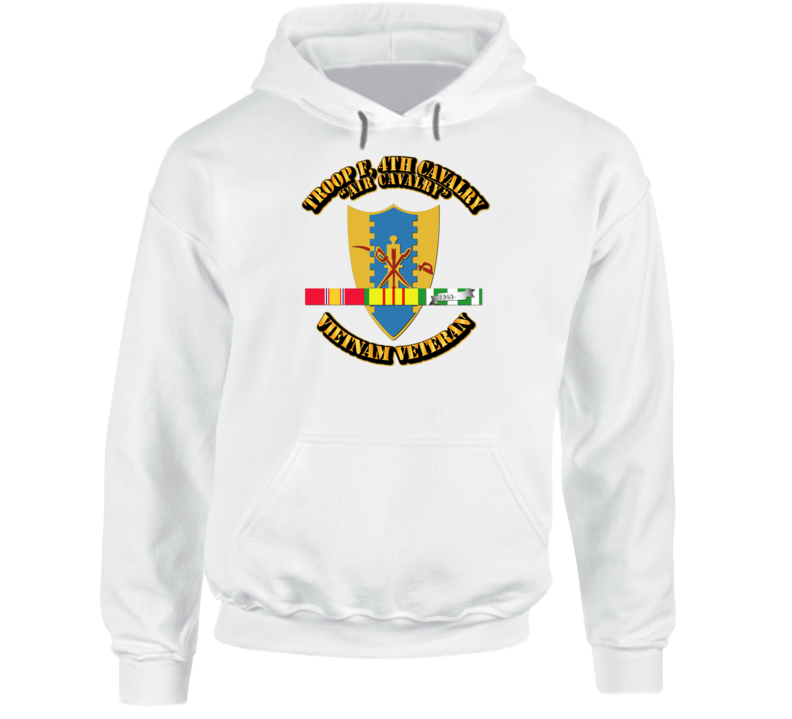 Troop F,  4th Cavalry W Svc Ribbons - Hoodie