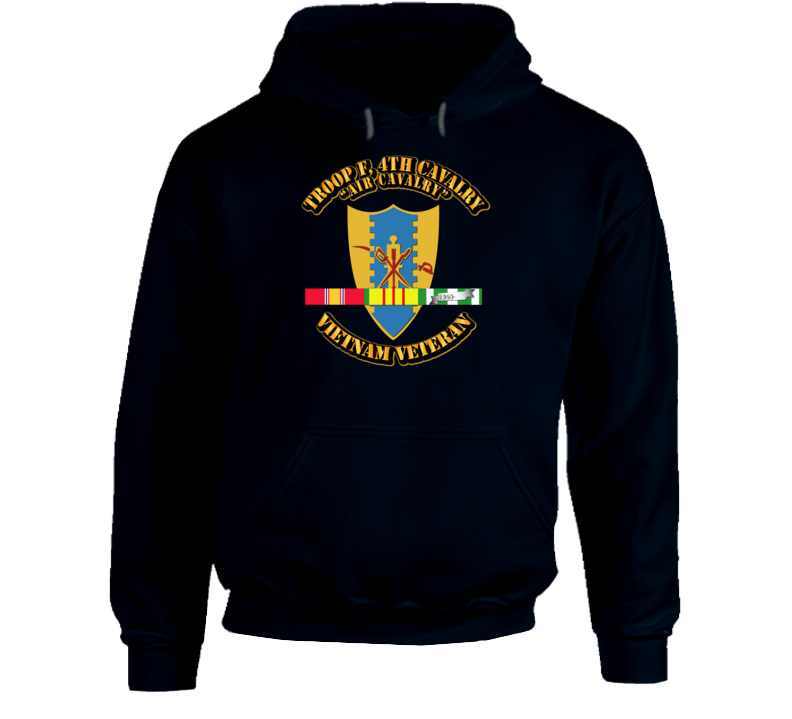 Troop F,  4th Cavalry W Svc Ribbons - Hoodie