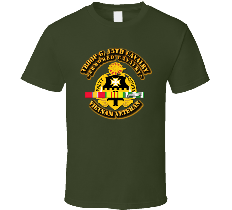 Troop G, 5th Cavalry (armored Cavalry) W Svc Ribbons - T-shirt