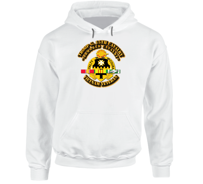 Troop G, 5th Cavalry (armored Cavalry) W Svc Ribbons - Hoodie