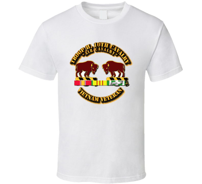 Troop H, 10th Cavalry W Vietnam Svc - T-shirt Troop H, 10th Cavalry W Vietnam Svc - T-shirt