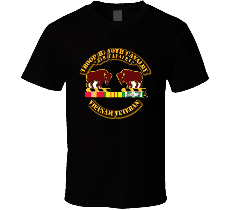 Troop H, 10th Cavalry W Vietnam Svc - T-shirt Troop H, 10th Cavalry W Vietnam Svc - T-shirt