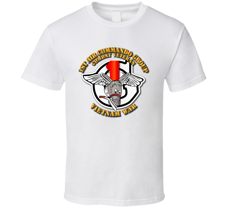 Usaf -1st Air Commando Group - Vietnam War  With Txt T Shirt