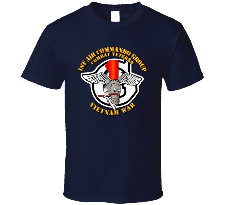 Usaf -1st Air Commando Group - Vietnam War  With Txt T Shirt