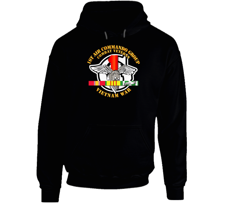 Usaf -1st Air Commando Group - Vietnam War  W Svc Ribbons Hoodie