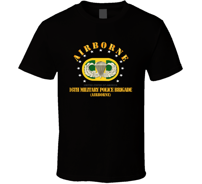 Army - 16th Military Police Brigade - Airborne W Oval T Shirt