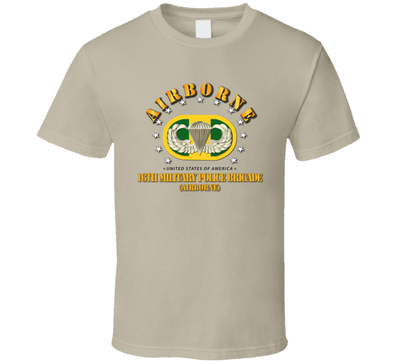 Army - 16th Military Police Brigade - Airborne W Oval T Shirt