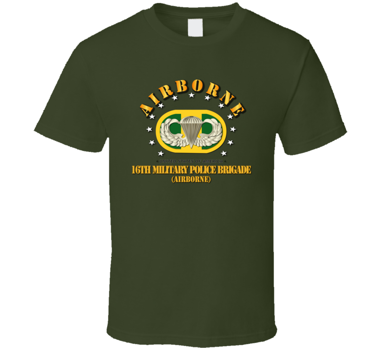Army - 16th Military Police Brigade - Airborne w Oval T Shirt