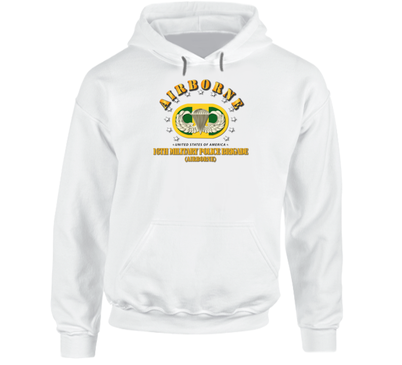 Army - 16th Military Police Brigade - Airborne W Oval Hoodie