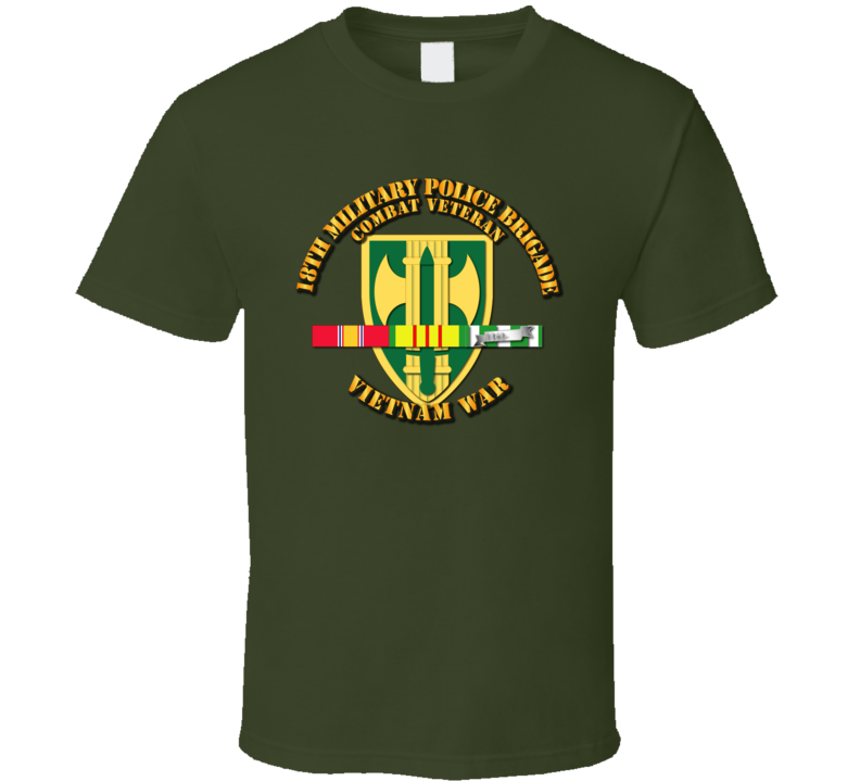 Army - 18th Mp Bde - Vietnam War  W Svc Ribbons T Shirt