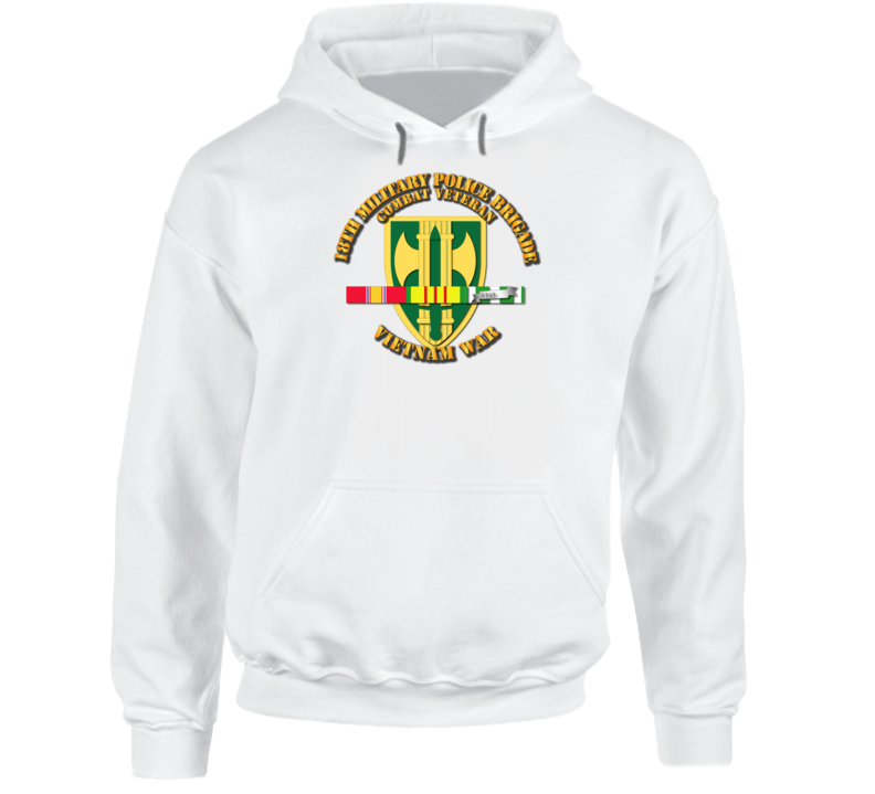 Army - 18th Mp Bde - Vietnam War  W Svc Ribbons Hoodie