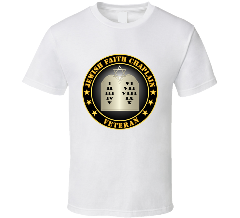 Army - Jewish Faith Chaplain Veteran T Shirt