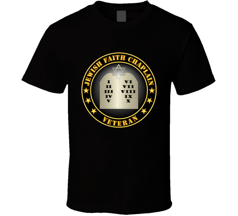 Army - Jewish Faith Chaplain Veteran T Shirt