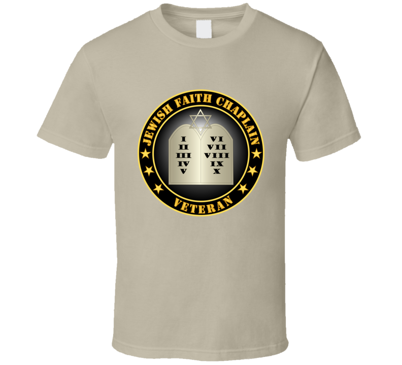 Army - Jewish Faith Chaplain Veteran T Shirt