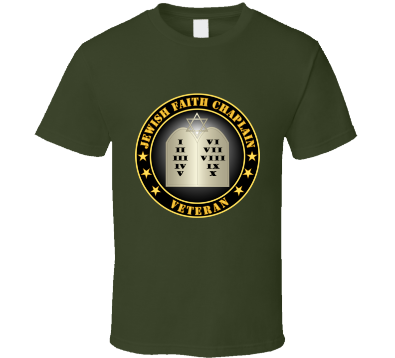 Army - Jewish Faith Chaplain Veteran T Shirt