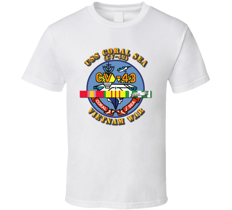 Usn - Uss Coral Sea (cv-43) W Vn Svc T-shirt