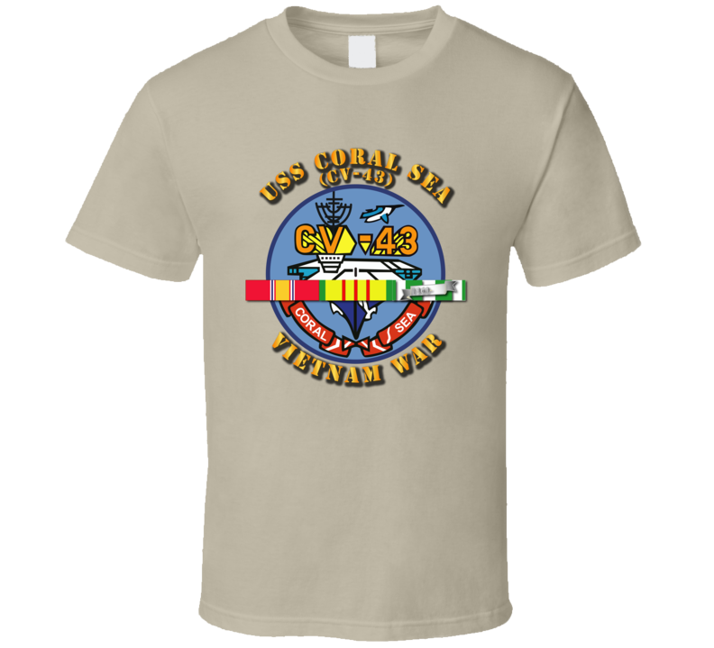 Usn - Uss Coral Sea (cv-43) W Vn Svc T-shirt