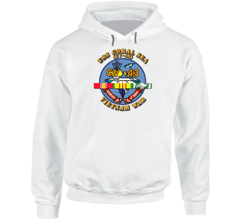 Usn - Uss Coral Sea (cv-43) W Vn Svc Hoodie
