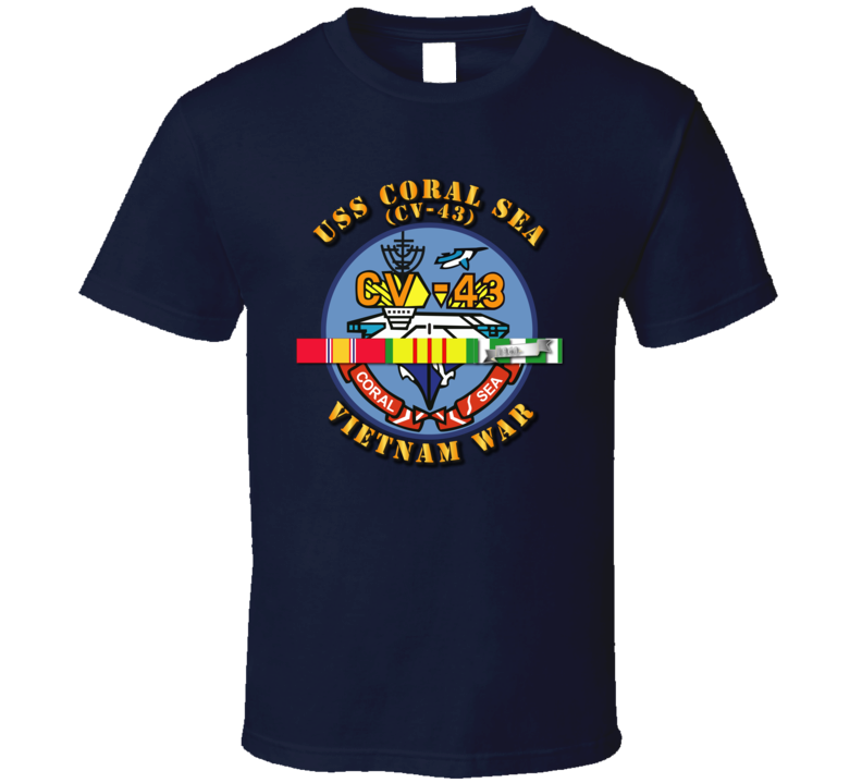 Usn - Uss Coral Sea (cv-43) W Vn Svc T-shirt