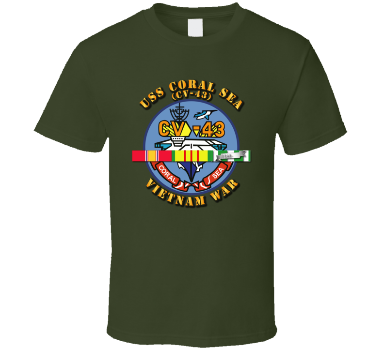 Usn - Uss Coral Sea (cv-43) W Vn Svc T-shirt