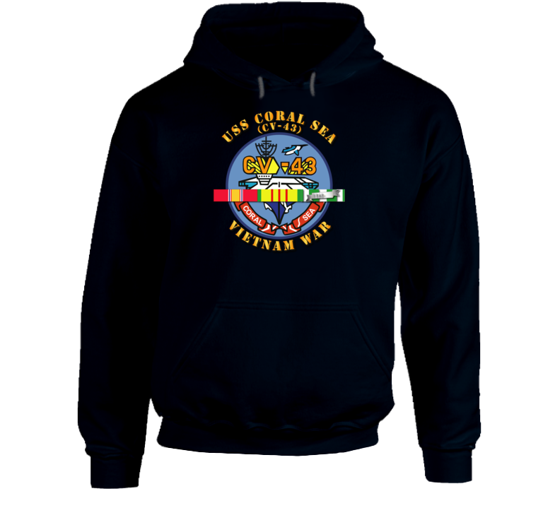 Usn - Uss Coral Sea (cv-43) W Vn Svc Hoodie