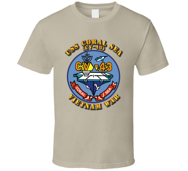 Usn - Uss Coral Sea (cv-43) Vn W Txt T-shirt