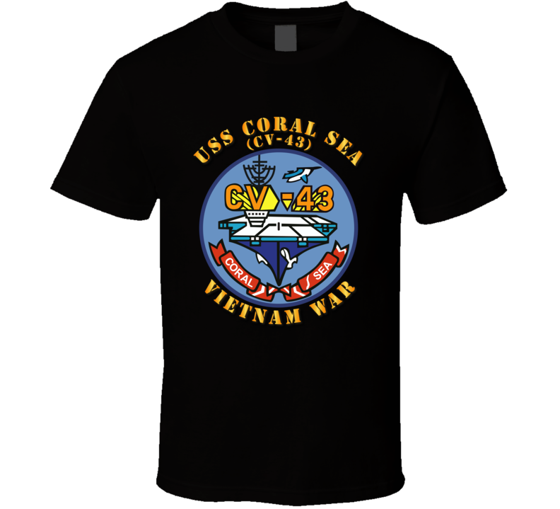 Usn - Uss Coral Sea (cv-43) Vn W Txt T-shirt