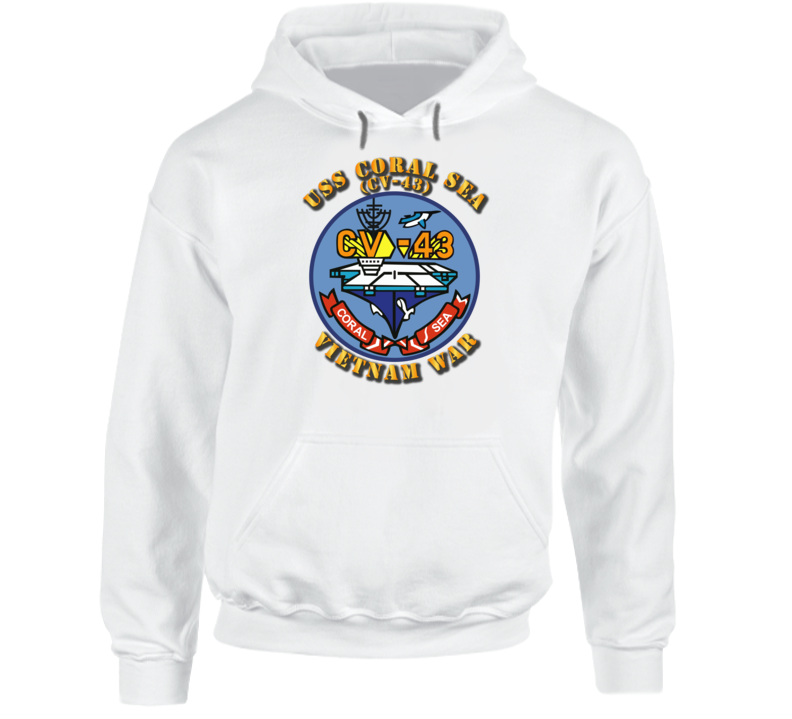 Usn - Uss Coral Sea (cv-43) Vn W Txt Hoodie