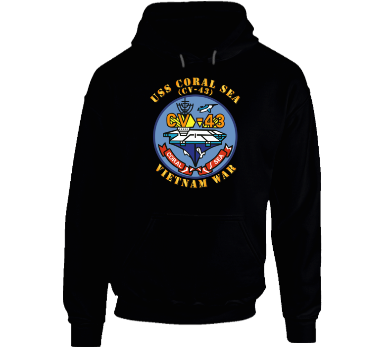 Usn - Uss Coral Sea (cv-43) Vn W Txt Hoodie
