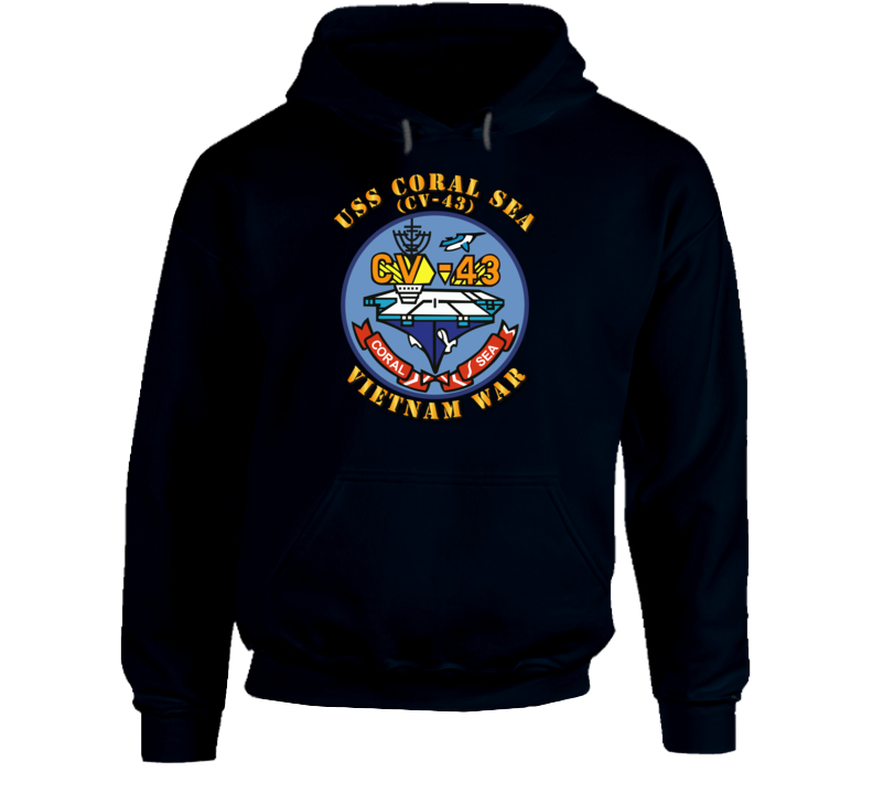 Usn - Uss Coral Sea (cv-43) Vn W Txt Hoodie