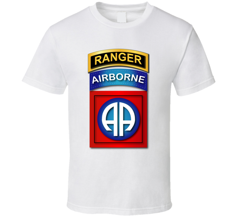 Army - 82nd Airborne Division - Ssi - Ranger Wo Txt T-shirt