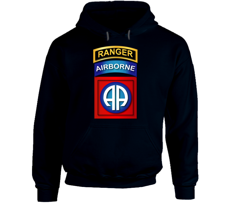 Army - 82nd Airborne Division - Ssi - Ranger Wo Txt Hoodie