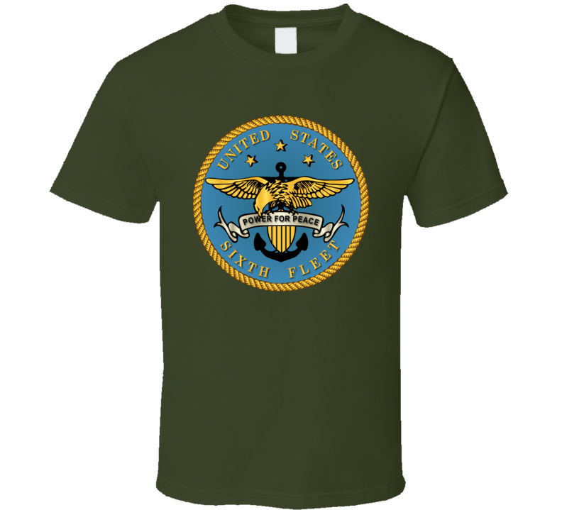 Navy - Sixth Fleet Wo Txt T-shirt