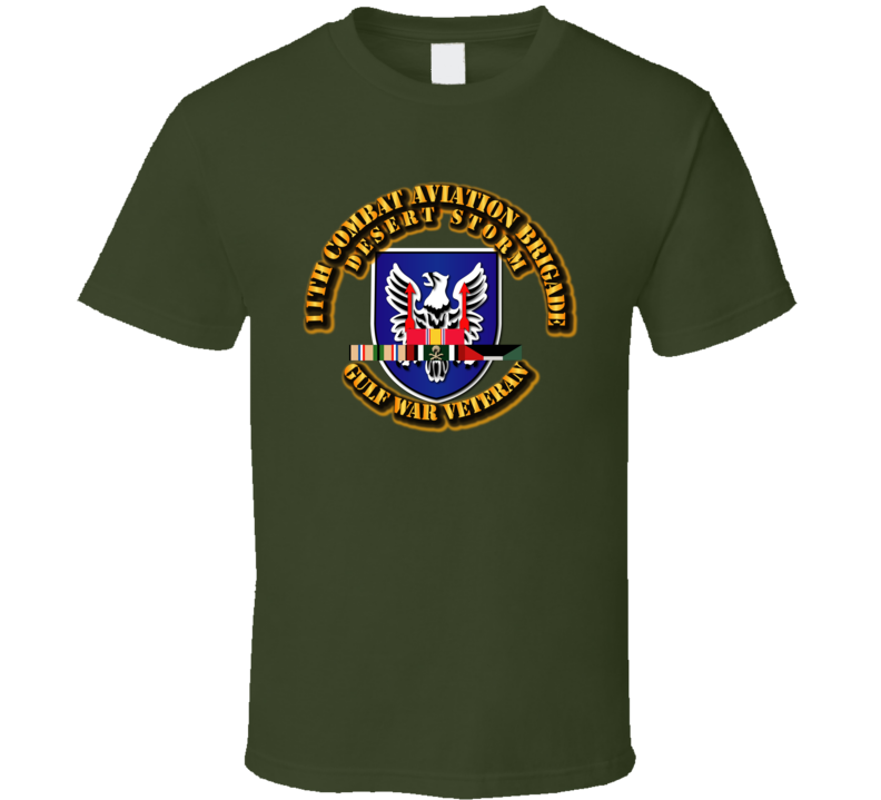 Army - 11th Combat Aviation Brigade w DS SVC Ribbons T Shirt