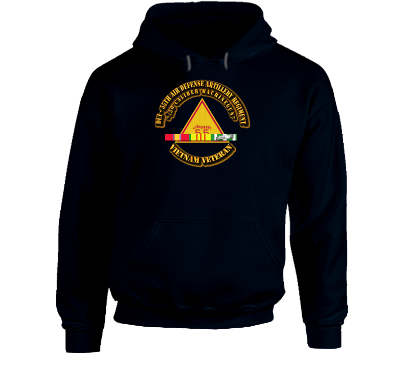 DUI - 55th Air Defense Artillery Regiment With SVC Ribbon Hoodie