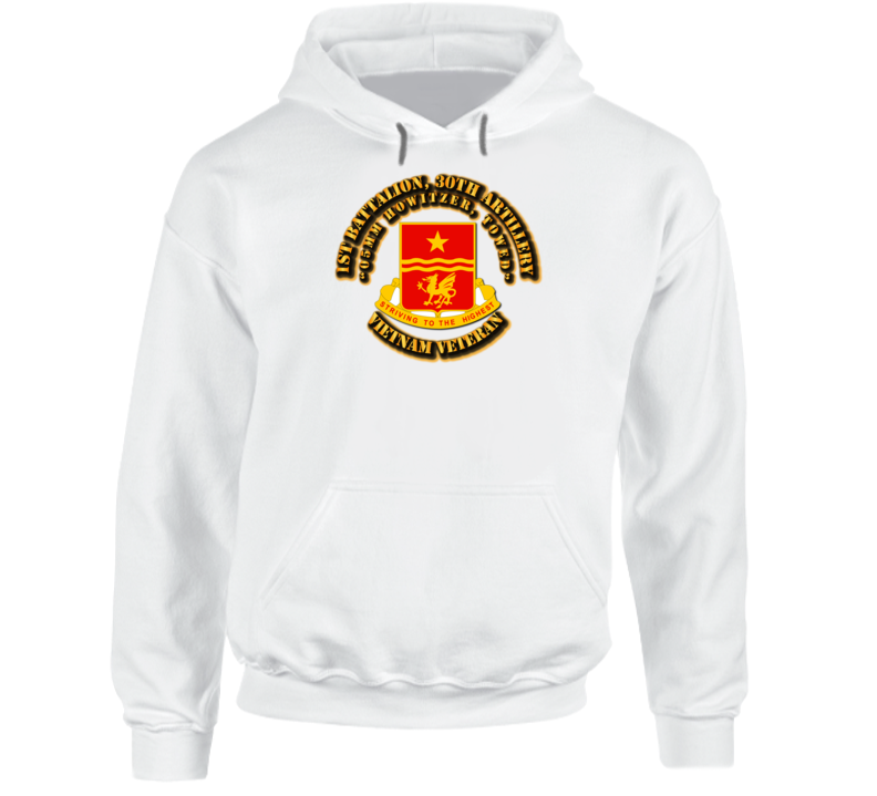 1st Battalion, 30th Artillery with Txt Hoodie
