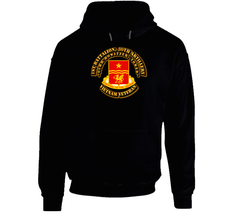 1st Battalion, 30th Artillery with Txt Hoodie