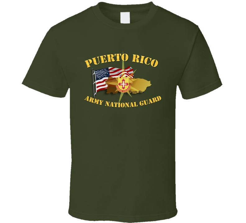 Puerto Rico - Arng W Flag T-shirt