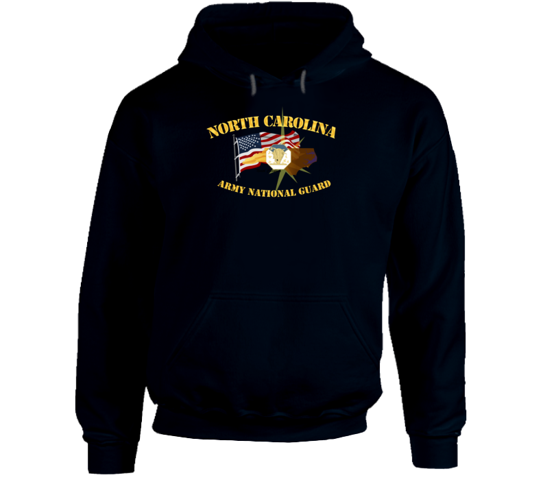 North Carolina - Arng W Flag Hoodie