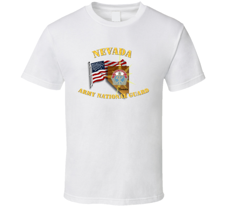 Nevada - Arng W Flag T-shirt