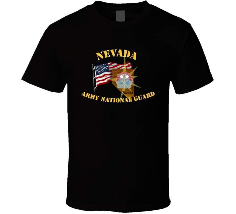 Nevada - Arng W Flag T-shirt