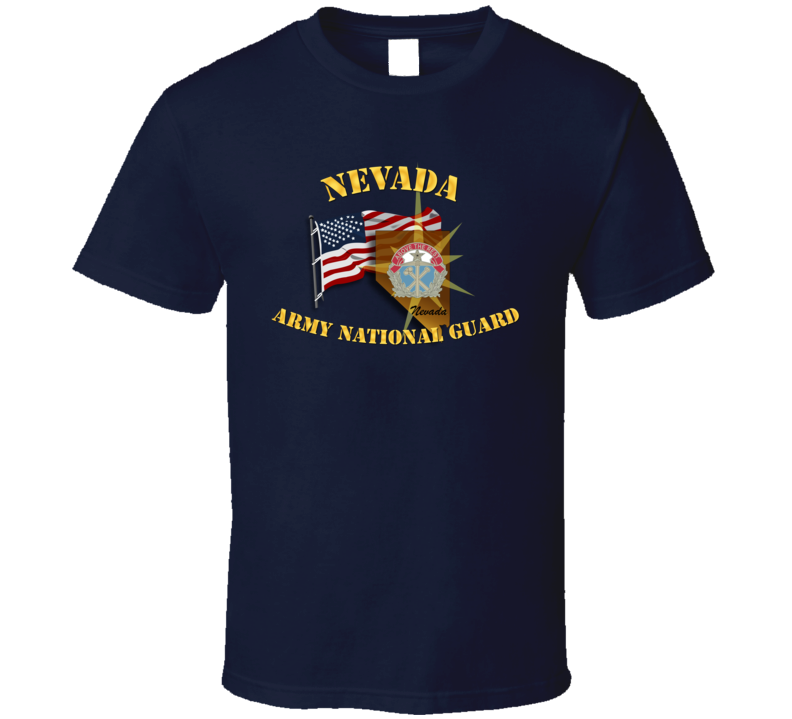 Nevada - Arng W Flag T-shirt