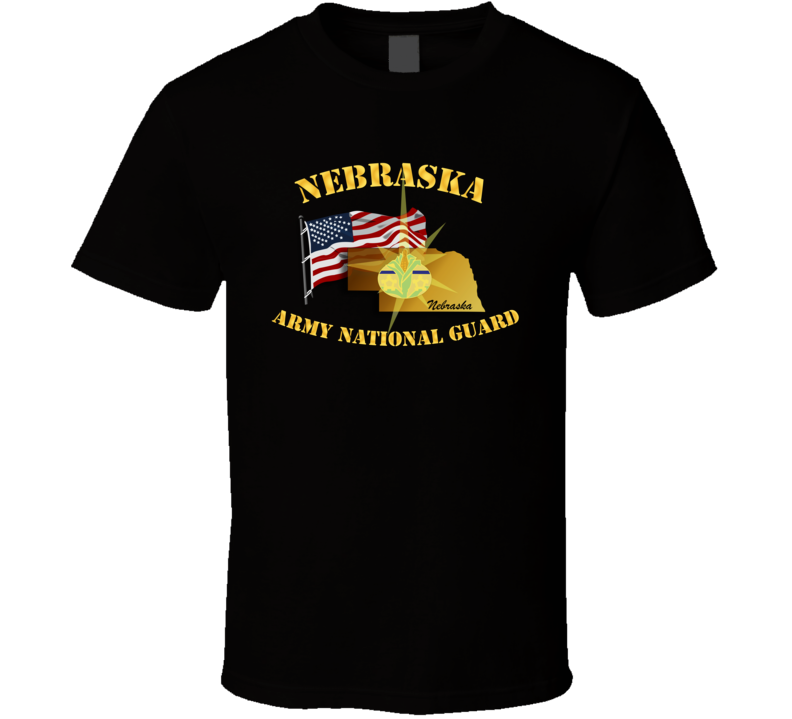 Nebraska - Arng W Flag - T-shirt