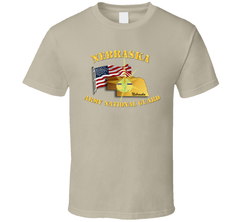 Nebraska - Arng W Flag - T-shirt