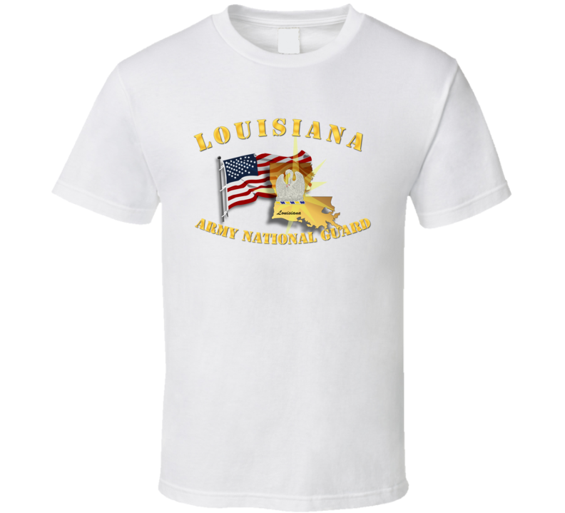 Louisiana - Arng W Flag T Shirt