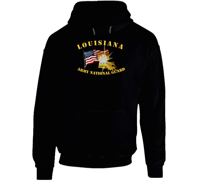 Louisiana - Arng W Flag Hoodie