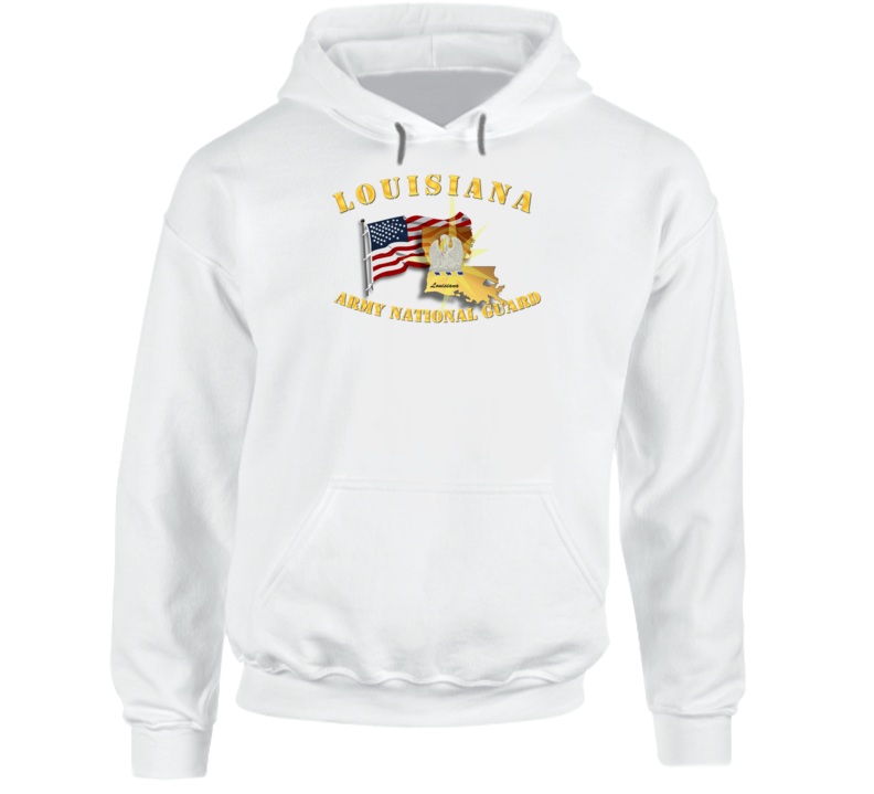 Louisiana - Arng W Flag Hoodie Louisiana - Arng W Flag Hoodie
