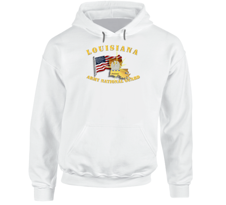 Louisiana - Arng W Flag Hoodie