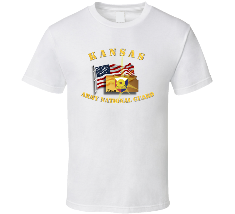 Kansas - Arng W Flag T Shirt